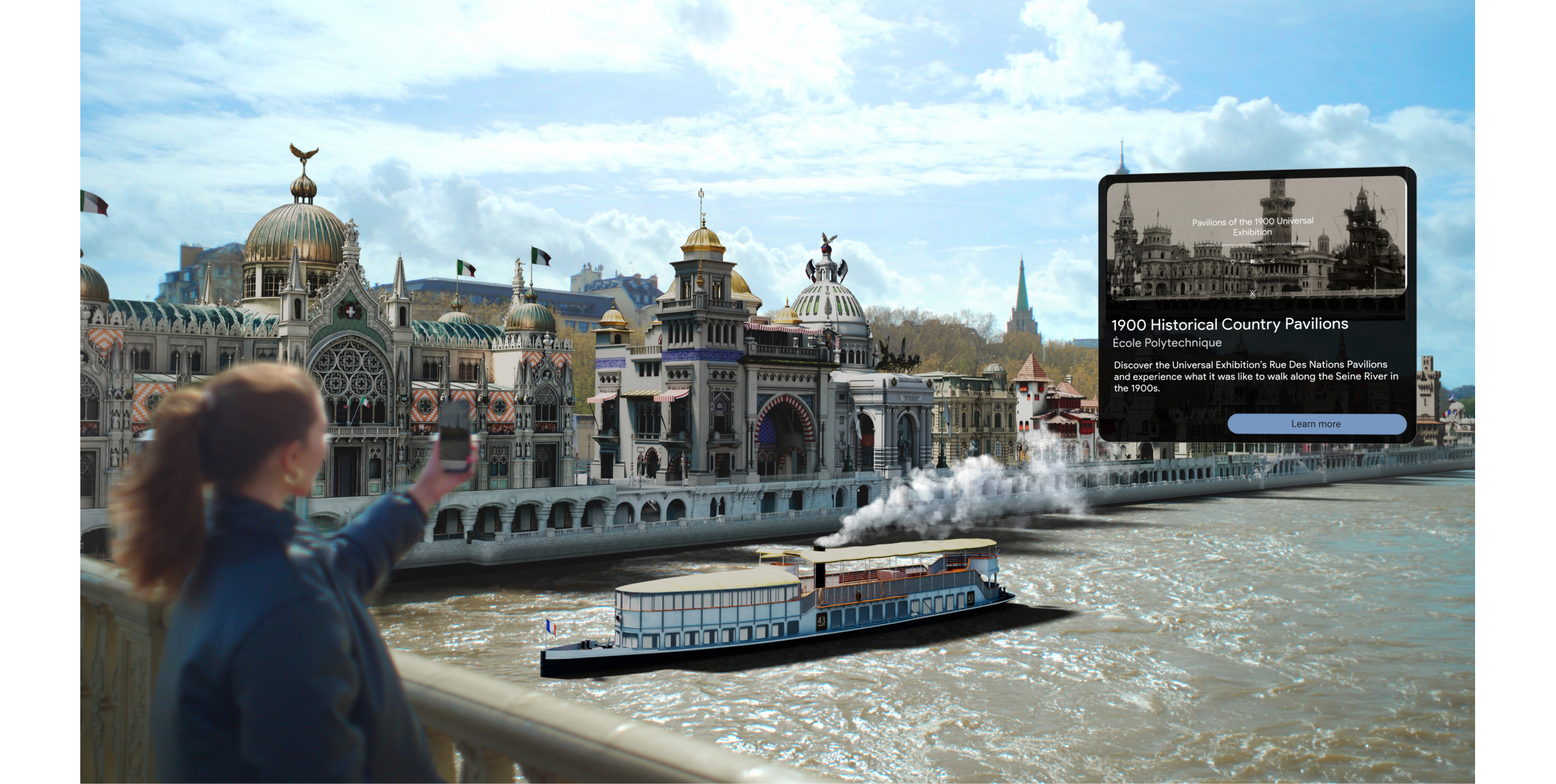 AR Content in Paris on River