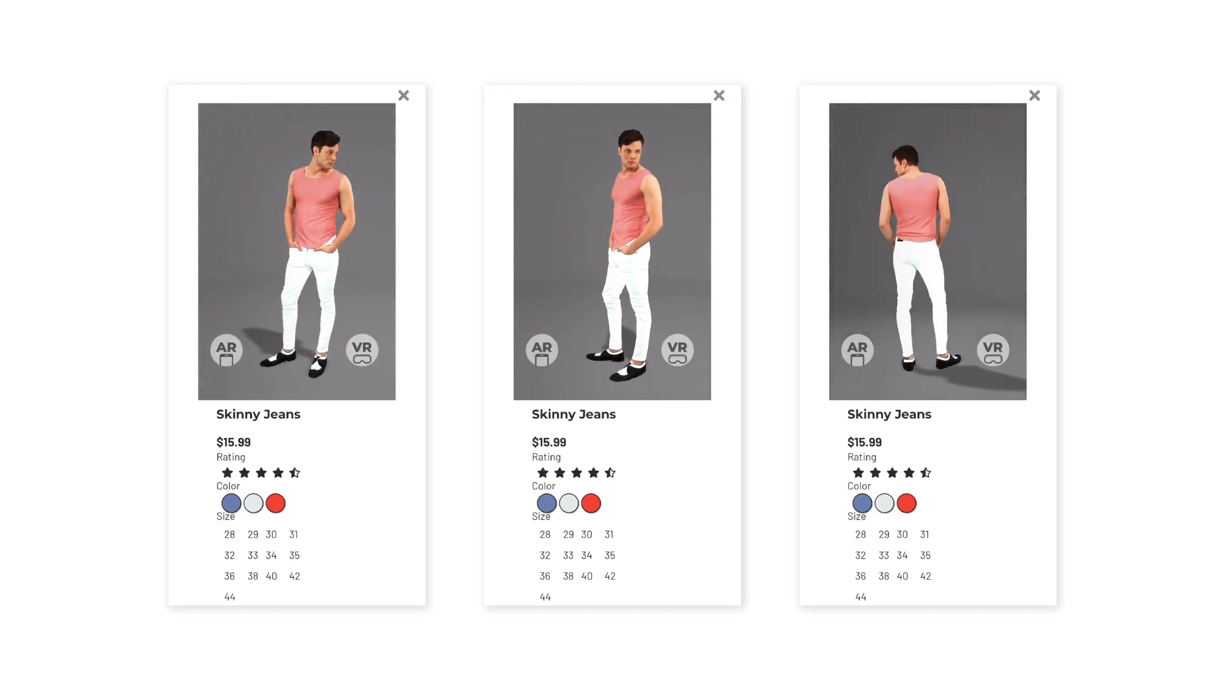 Microsoft - Unique Detail Gallery - AR - Augmented Reality - Users - Fashion - Garments - Visualization - sizing - Color - Rating - Price