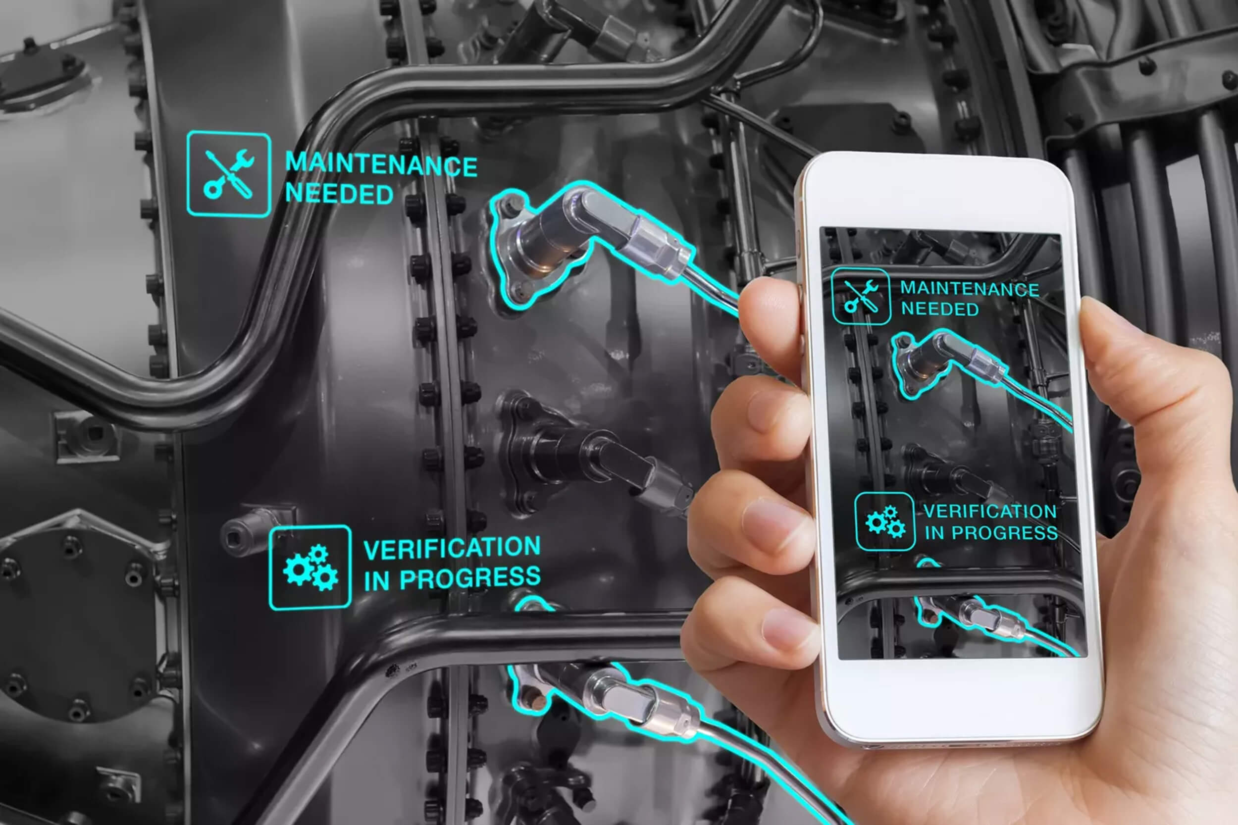 Augmented reality can assist field service technicians by identifying equipment parts that needs repair