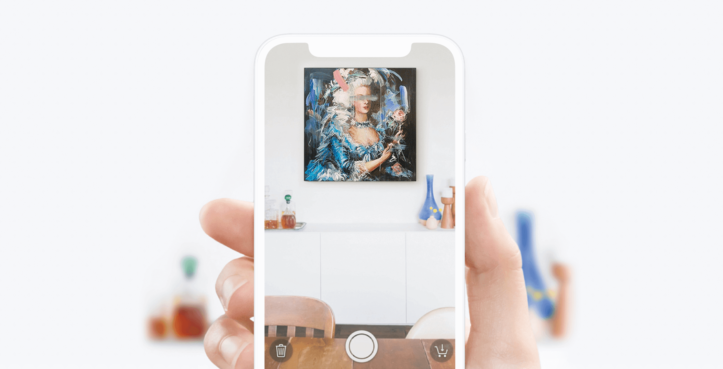 Saatchi - Hero Image - User - Phone - AR - Augmented Reality - Visualization - Wall - Home Decor - Art